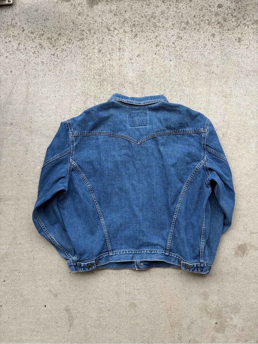 Vintage 90s Levis 75025 Denim Trucker Jacket Made in Canada Medium Wash Large 27 - Picture 2 of 6